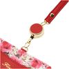 NATURAL design Short Pass Case with Reel Floral Fleur (Red)