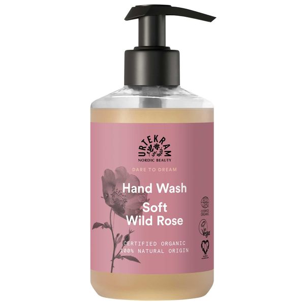 Urtekram Handseife - Feuchtigkeitsspendend - Soft Wild Rose - 300 ml, Vegan, Biologisch, Natürlichen Ursprungs