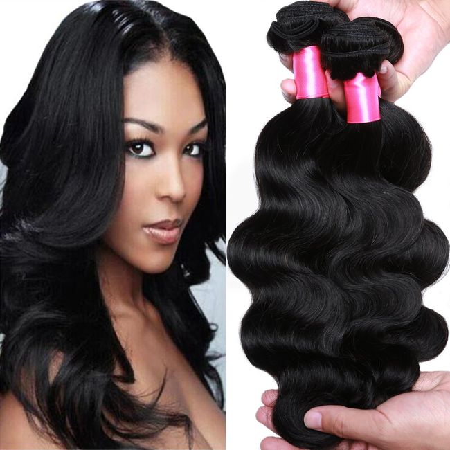 Cranberry Hair Brazilian Virgin Hair Body Wave Human Hair 3Bundles Weaves 100% Unprocessed Hair Extensions Natural Black Color 18 20 22Inch
