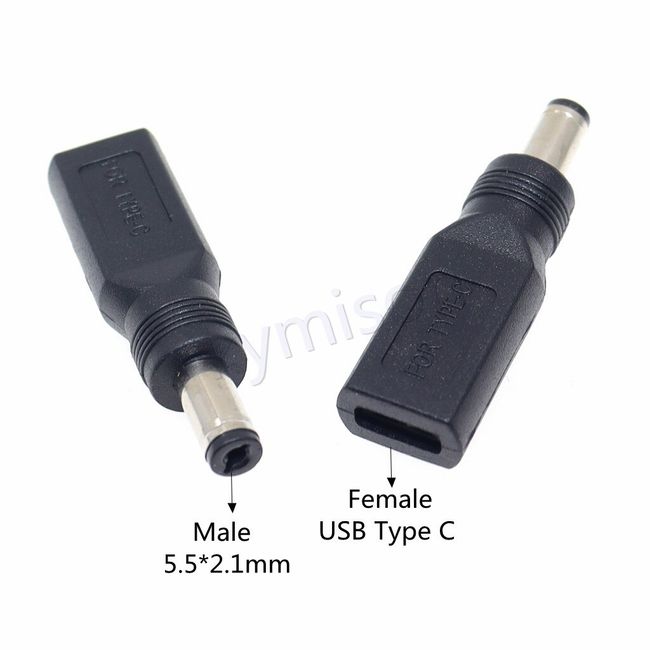 USB MALE TO JACK DC 5.5*2.1 FEMALE ADAPTER,CHARGER CONVERTER 5.5mm x 2.1mm  FEMALE TO USB CONNECTOR