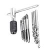 9PCS/Set Threading Tapping Tool Kit,M3x0.5/M4x0.7/M5x0.8/M6x1.0 Screw Taps T-Handle Tap Wrench Drill Bits Machine Thread Taps Set Threading Tapping Hand Tool Kit