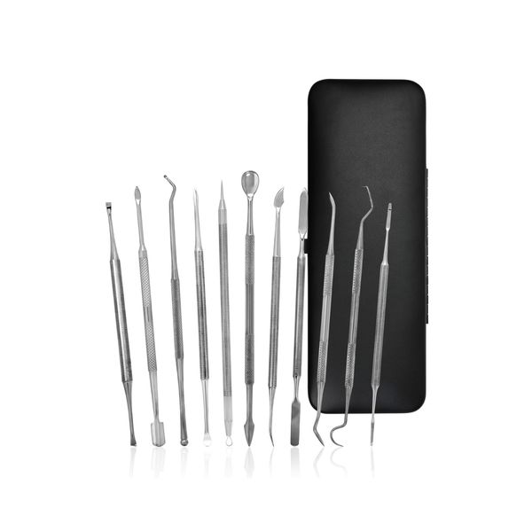 [Only Essential Items] Spatula Clay Molding Set of 11 [Video Explanation] Clay Crafting Stainless Steel Putty Spatula Set Kit Grace Skull Doll Tools