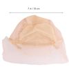 Healifty Lace Wig Cap Glueless Weaving Wig Cap Elastic Breathable Swiss Mesh Net Wig Hairnet With Adjustable Strap For Making Wigs Beige