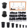 Rustark Rivet Nuts Carbon Steel Black Zinc Plated Rivet Nuts Knurled Flat Head Rivnuts Threaded Insert Nuts (Assorted Sizes)