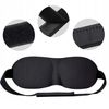 3D Eye Mask Sleep Soft Cover Padded Blindfold Shade Sleeping Aid Night Eyepatch (Black)