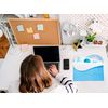 M1SS 80pcs (Sky Blue + White) A4 Dual Pockets Stud Popper Wallets Lightweight Document Folder with Two snap Buttons, Sorting & Storage Paperwork Best for Office, School