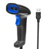 LCD Barcode Reader, USB Type Handheld Barcode Reader, Laser Type, Barcode Scanner, No Setup, Easy to Read from a Distance, 200 Times Per Second Reading! Convenient Input Device (Blue and Black)