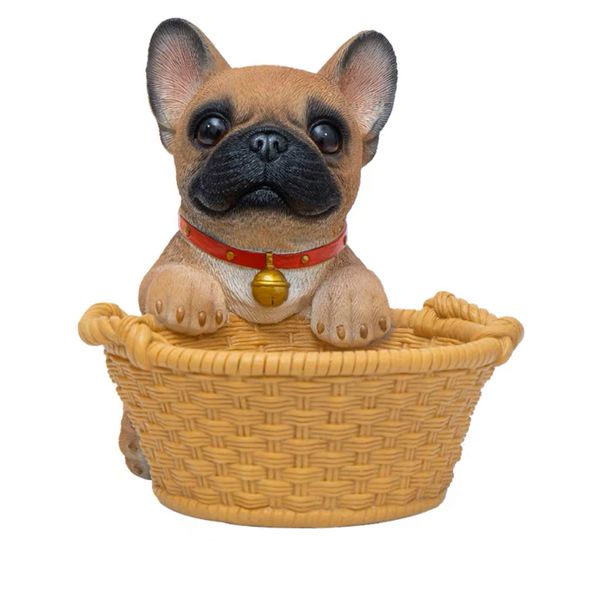 Bulldog figurine accessory case dog dog storage box tabletop storage basket accessory case