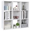9 Cube Storage Wooden Bookshelf Organizer Customizable W/5 Removable Back Panels