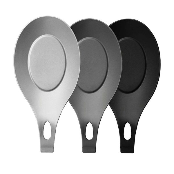 NUDFSY 3PCS Spoon Rest, Silicone Holder, Spoon Rest Kitchen, Kitchen Utensils and Tableware are Used in The Kitchen and Living Room (Y3SGFXMJTUK)