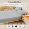 Ev Dekor Single Fitted Sheet Soft 100% Microfiber 30cm Deep Pocket Bed Sheets - Grey (90 X 190) Cm
