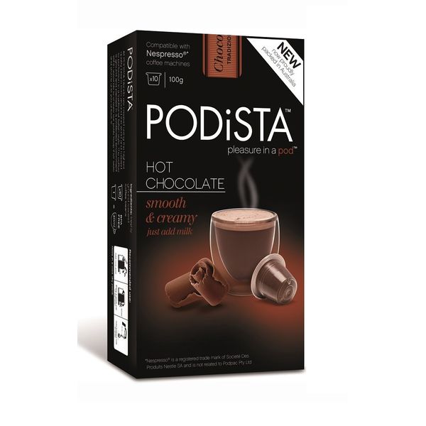 Hot Chocolate Pods Nespresso Original Line Compatible Capsules Hot Cocoa - Smooth & Creamy - 10 Pod Package