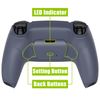 eXtremeRate Sterling Silver Rubberized Grip Programable Rise Remap Kit for PS5 Controller BDM-030 040 050, Upgrade Board & Redesigned Back Shell & Back Buttons for PS5 Controller - Without Controller