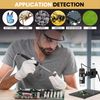 Amscope UTP200X003MP Digital 2MP USB Microscope, 10X-200X Magnification, Built-In Eight LED Light Source, Table Stand, Includes Software CD, Black