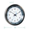 404-54667 La Crosse Technology 10" Metal Frame Atomic Analog Wall Clock