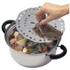 貝印 Khs-9bl Steamer, Drop Lid