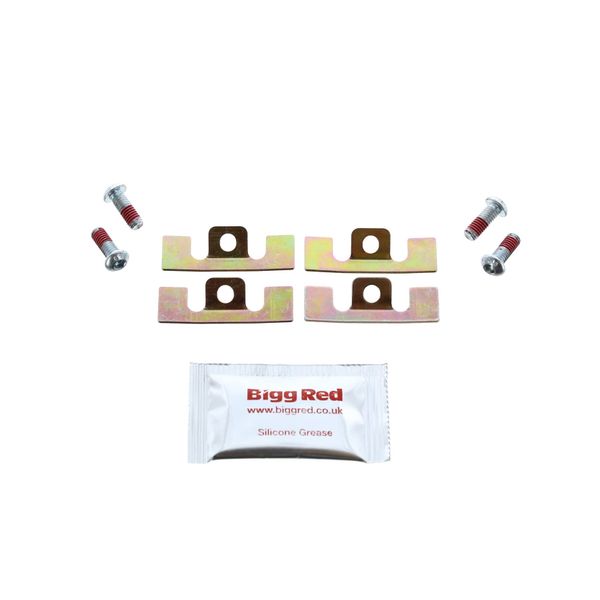 Bigg Red - Rear Caliper Pad Guide Plate Steel Shims - Compatible with Evo