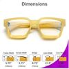 Blue Light Blocking Glasses Rectangle Chic Preppy Look Yellow Frame Eyeglasses