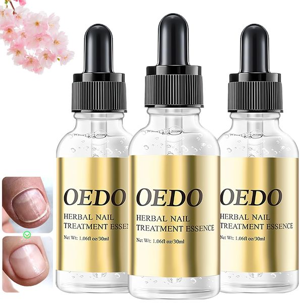 OEDO Herbal Nail Treatment Essence, OEDO Herbal Nail Essence, OEDO Herbal Nail Fungus Treatment Oil for Weak and Damaged Nails(3pcs)