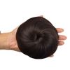 Bun Wig, Point Wig, Extension with Adjuster, Wig Hairpiece, Hair Accessory, Heat Resistant, Event (1 pc, Dark Brown)