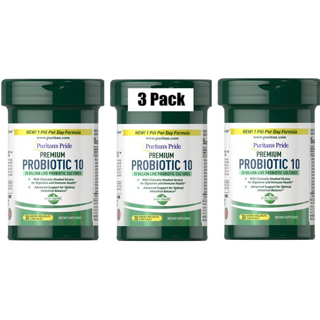 3 Pack Probiotic 10 Ultra Strenght 20 Billion CFU 90 Rapid Release Caps (3x30)