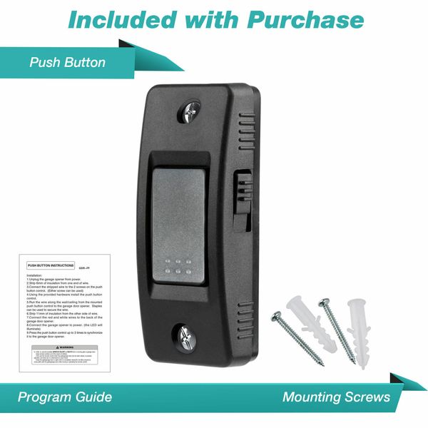 Push Button Garage Door Opener Control For LiftMaster 883LM Security+ 2.0 Yellow