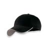 Atlantis Pilot Piping Sandwich Premium Brush Cotton 6 Panel Cap - Black - OS
