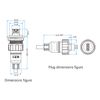 USB 3.0 Type A Panel Mount Connector Female Socket w/40" Cable Waterproof IP67