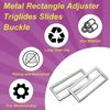 sourcing map 8Pcs Slide Buckle 1" Tri-Glide Slides Adjuster Strap Slider, Silver