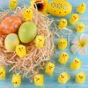 TUPARKA 46Pcs Mini Easter Chicks Yellow Easter Chenille Chicks Cute Fully Easter Chicks Baby Chicks for Easter Party, Easter Egg Bonnet Decoration, Easter Egg Hunt