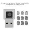 USB Fingerprint Reader, Mini Fingerprint Scanner Window Hello Biometric Finger Print Reader Sensor for PC Laptop Computer, 360 Degrees Touch Fast Matching