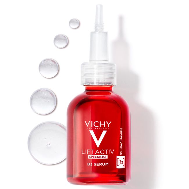 Vichy LiftActiv B3 Niacinamide Serum, Discoloration Correcting Facial Serum with Peptides and Tranexamic Acid, Anti Aging Serum to Even Skin Tone, Fragrance Free