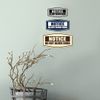 Fancy Notice Do Not Block Door Sign (Brushed Gold) - Large