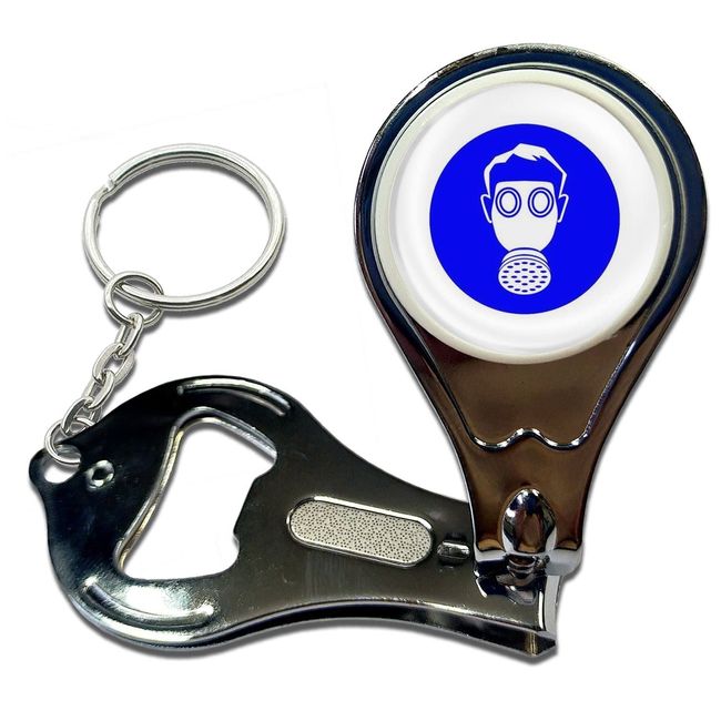 BadgeBeast.co.uk Respiratory - Key Ring Bottle Opener and Nail Clipper