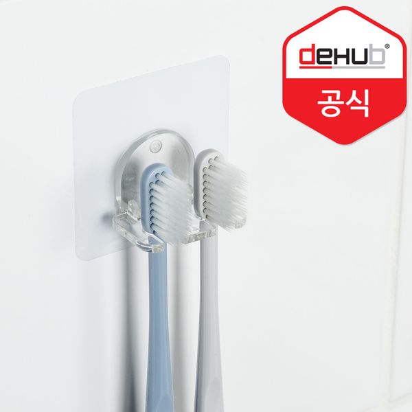 Dehub Toothbrush Holder Stand Holder Toothbrush Holder Bathroom Storage Razor Toothpaste Adhesive Attachment Adhesive Pad