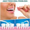 WLLHYF Portable Dental Floss Case Automatic Dental Floss Pick Organizer Case Travel Flosser Dispenser Storage Case Refillable Holder Boxes with 10 Floss Picks for Teeth Cleaning (White)