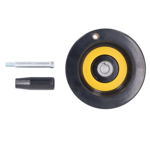 Walfront Lathe Milling Handwheel Round Handwheel with Revolving Handle Hand Wheel Table Saw Handwheel 14mm Center Hole 125mm Outer Diameter