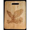 Eagle On Tree Engraving On Bamboo Cutting Board Size 12x9x3/8