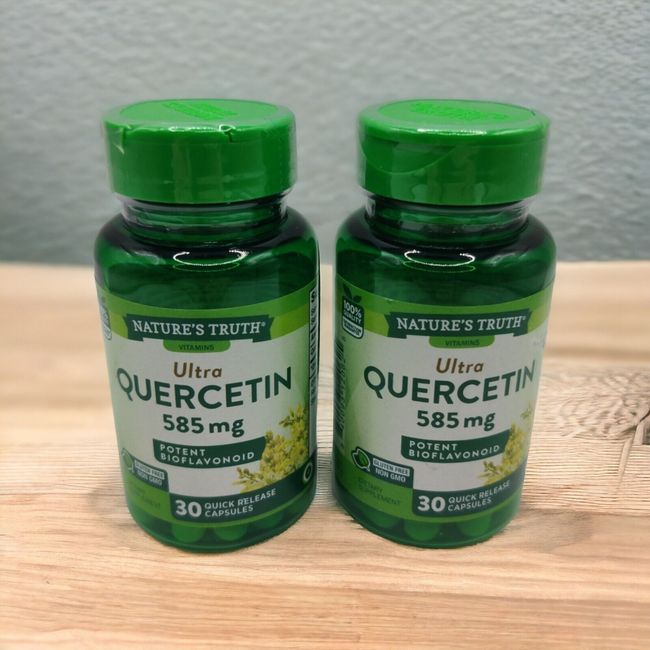 2x Nature's Truth Ultra Quercetin 585 MG Potent Bioflavonoid 30 Capsules 9/25