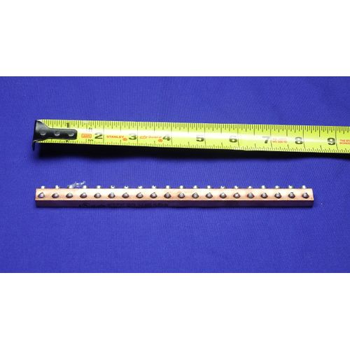 Machine-Pro Products UL Listed (File Number 354992) Copper Terminal Ground Bar Kit with Screws Included - 8 Inch (20 Connections)