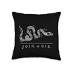 JOIN OR DIE SNAKE FRANKLIN INDEPENDENCE GADSDEN 1776 FLAG Throw Pillow