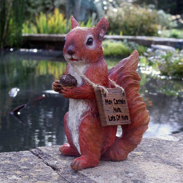 Sandy the squirrel 20cm Resin Garden ornament