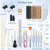 Axmru 33 Pcs Book Binding Kits, 4 Pcs Bone Folder Tools, Bookbinding Supplies with Waxed Threads Book Binding Awl, Bookbinding Tools Books Binding Kit for Beginners