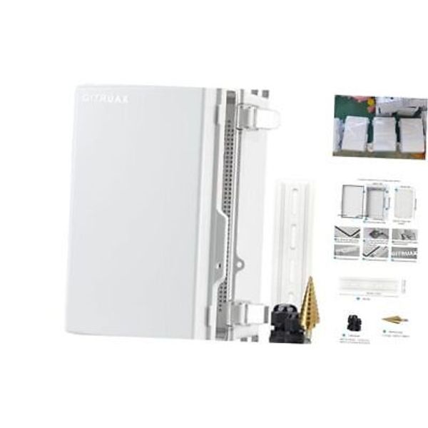 Waterproof Electrical Enclosure Box IP67 Outdoor 11.8"×7.9"× 5.1"Z off-white