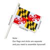 TSMD Maryland State Flags Small Mini Hand Held Stick Flags,5x8 Inch,12 Pack