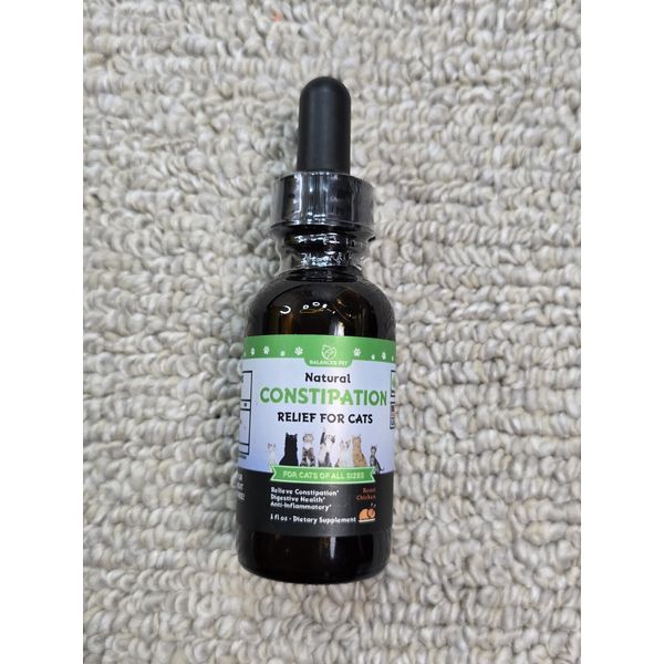 Balanced Pet Cat Constipation Relief Laxative Drop Chicken Digestive Health NEW