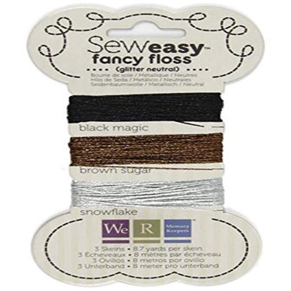 We R Memory Keepers Sew Easy Glitter Floss, Neutral