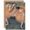 Artery8 Edgar Degas Two Dancers Fine Art Greeting Card Plus Envelope Blank Inside
