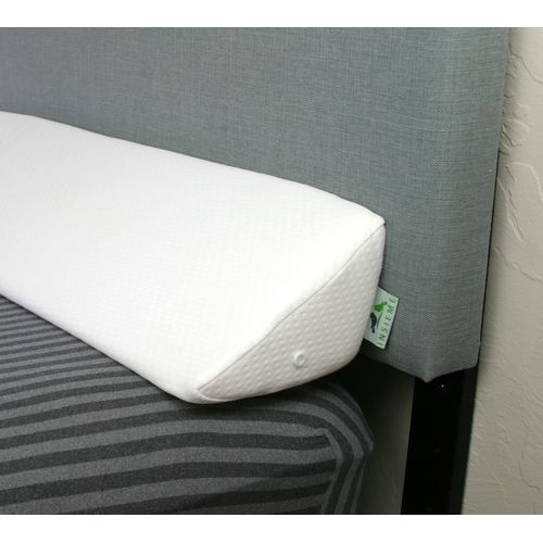 Insieme King Size Headboard Gap Filler (White). Long Bed Wedge Pillow for Covering Cracks Between Bed & Headboard or Wall with Pillow Support (76x8x6 inch)
