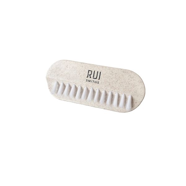 Rui Smiths CarbonConscious Nail Cleaning Brush with 2-Sided Bristles for Manicure and Pedicure Grooming | Made with Wheat Straw Bioplastic